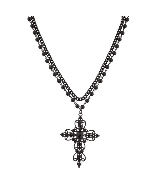 Lux Accessories Classic Pendant Necklace