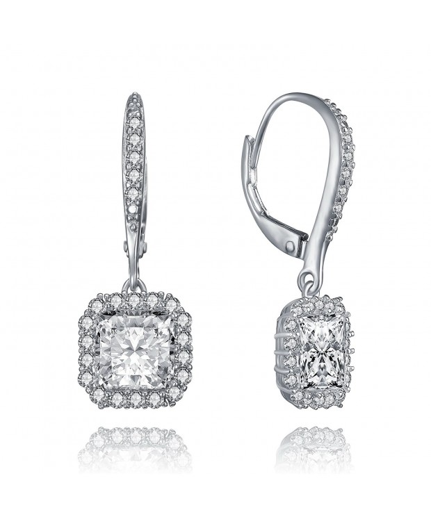 Lux Glam Romantic Zirconia Earrings Surrounded
