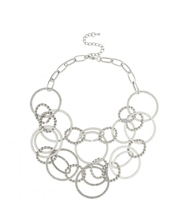 Lux Accessories Circles Statement Necklace