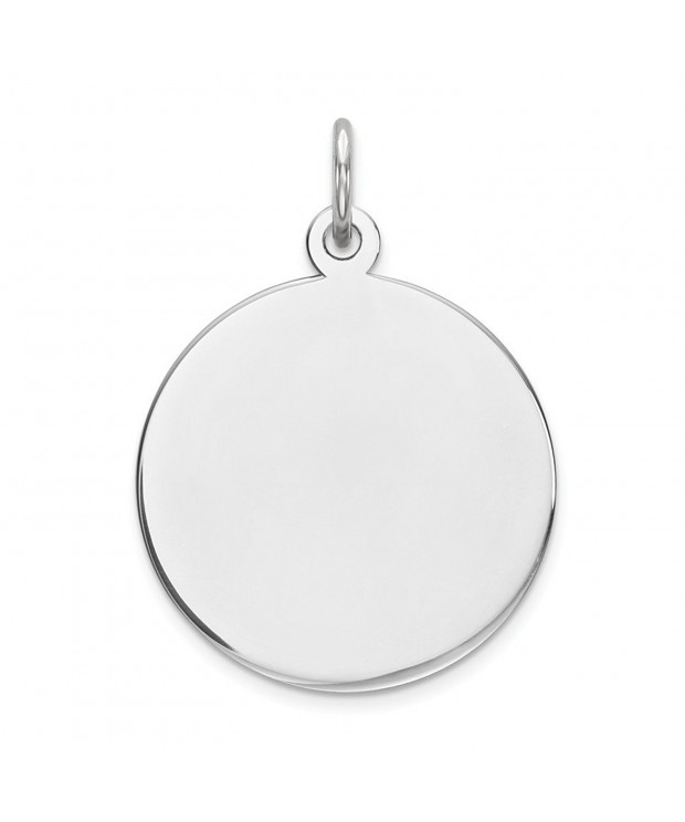 Sterling Silver Engravable Round Charm