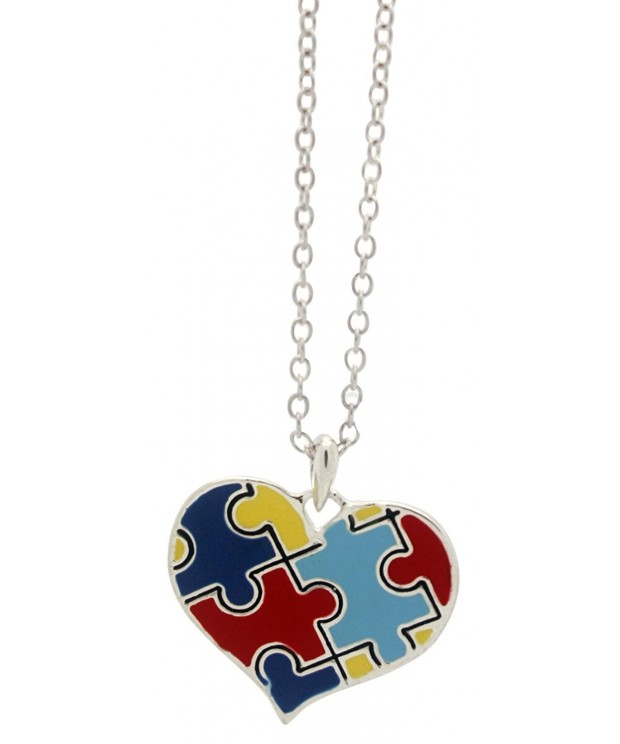 Autism Puzzle Piece Pendant Necklace