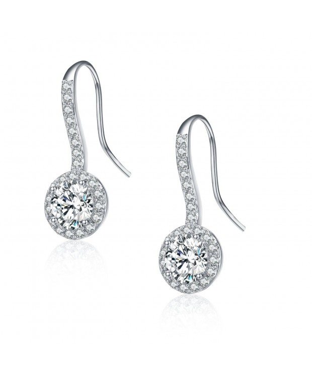 SBLING Platinum Plated Cubic Zirconia Earrings