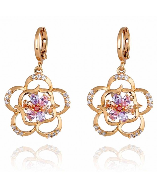 YAZILIND Charming Colorful Zirconia Earrings