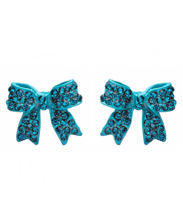 Fashion Crystal Pave Ribbon Earrings