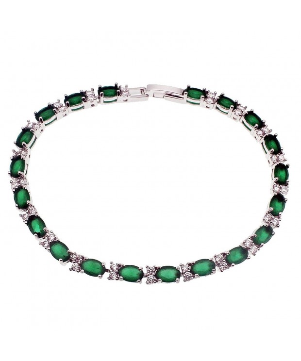 Bracelet Gemstone Emerald Crystal Zirconia