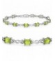 Peridot Infinity Tennis Bracelet Sterling