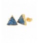 ZENGORI Plated Triangle Agate Earrings