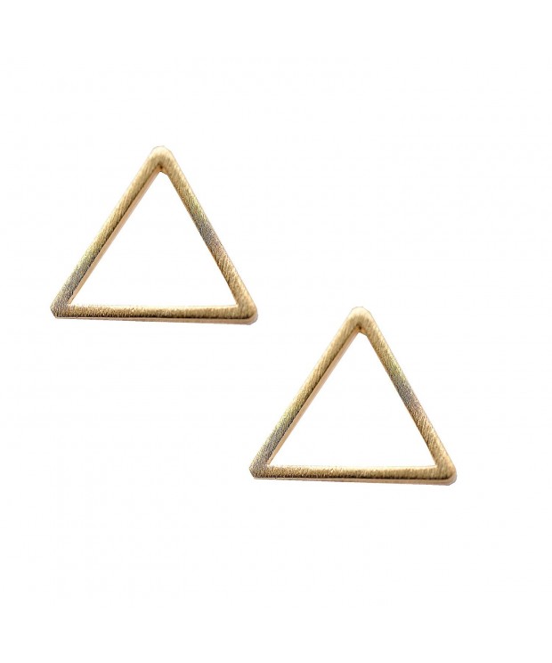 Spinningdaisy Handcrafted Brushed Triangle Earrings