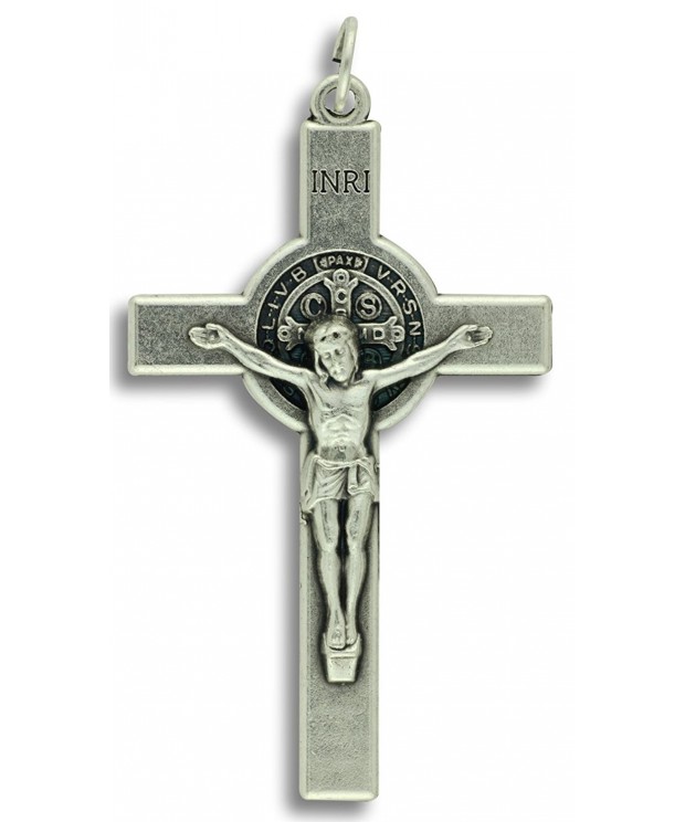 Benedict Crucifix Pendant Oxidized Keepsake