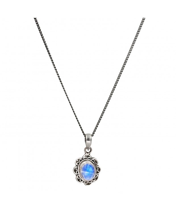 Luna Azure Moonstone Sterling Necklace