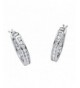 Platinum Sterling Silver Earrings Zirconia