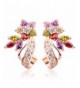 BAMOER Multicolor Zirconia Earrings Jewelry