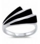 Simulated Black Design Sterling Silver
