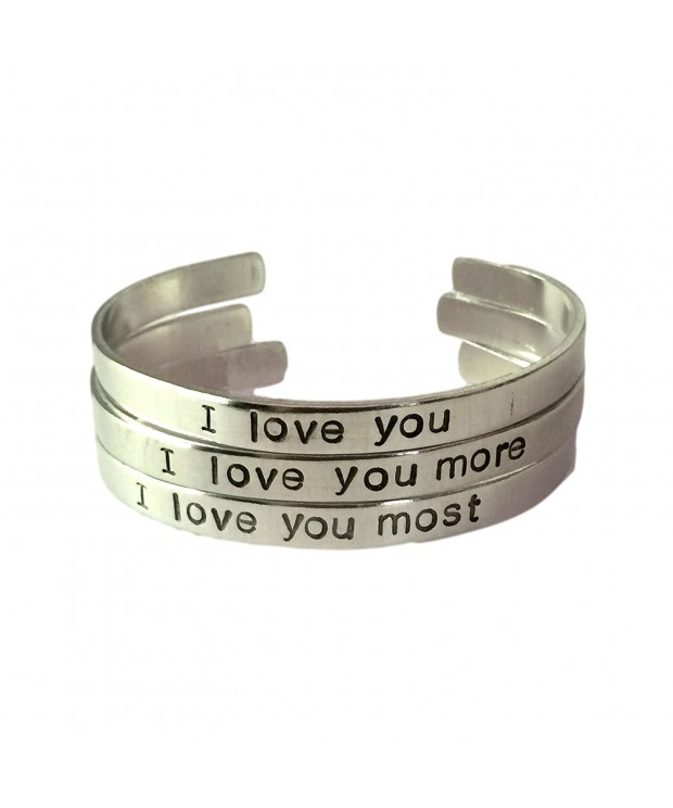 Love More Bracelets Stacking Aluminum