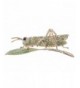 Alilang Synthetic Peridot Rhinestone Grasshopper