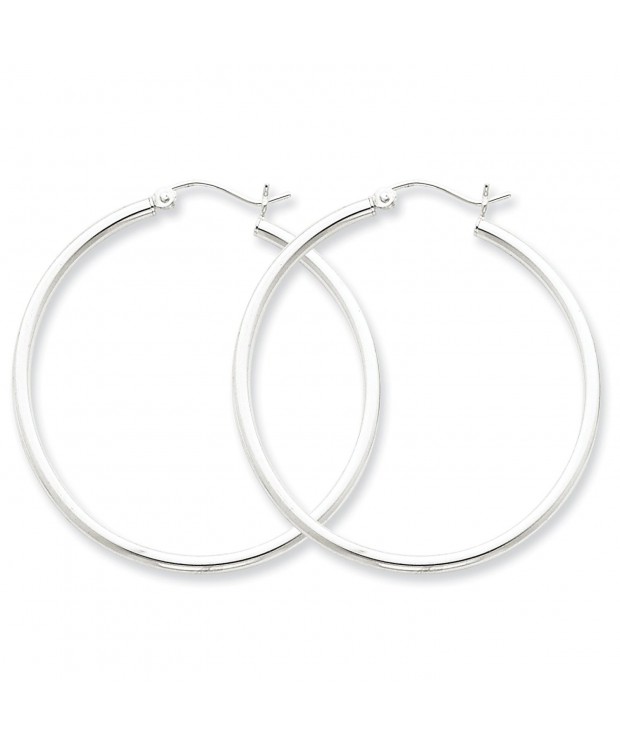 Sterling Silver Round Hoop Earrings