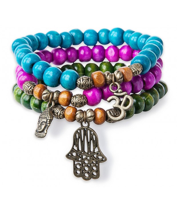 Stack Stretch Bracelets Colorful Buddha
