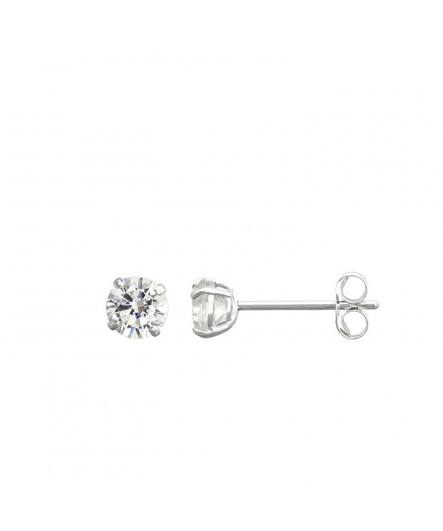 White Zirconia Double Basket Earrings