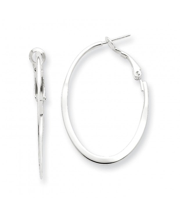 Oval Hoop Earrings Sterling Silver