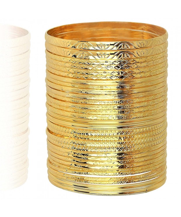 Lux Accessories Textured Multi Bangle