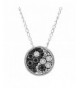 Pendant Necklace Diamonds Sterling Silver