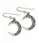 Sterling Silver Celtic Crescent Earrings