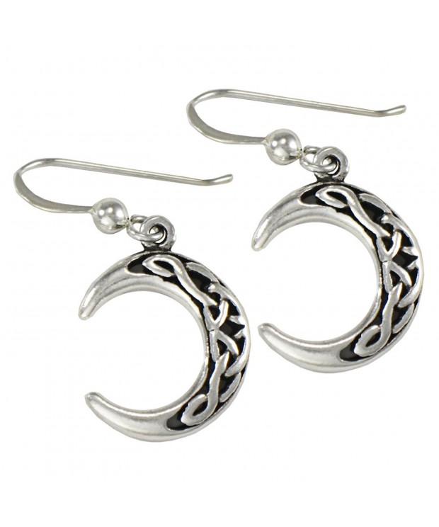 Sterling Silver Celtic Crescent Earrings