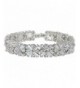 EVER FAITH Silver Tone Wedding Bracelet