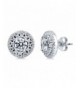 BERRICLE Rhodium Sterling Zirconia Earrings