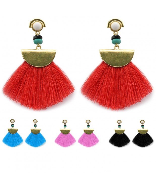 Feramox Bohemian Tassel Earrings Tassels