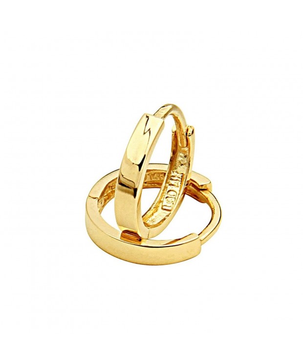 Yellow Gold Thickness Huggie Earrings