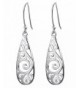 Bassion Sterling Filigree Teardrop Earrings