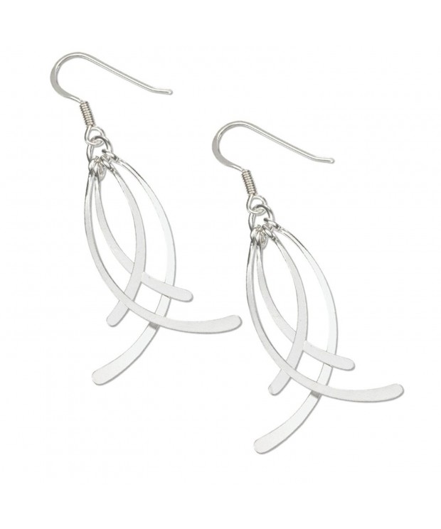 Sterling Silver Ichthus Earrings Christian