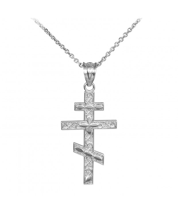 Sterling Russian Orthodox Pendant Necklace