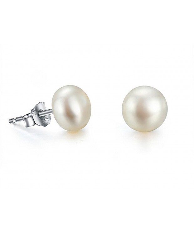 JYX Freshwater Pearl Earrings AAA 8 0 8 5mm