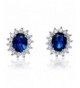 Sterling Simulated Sapphire Zirconia Princess