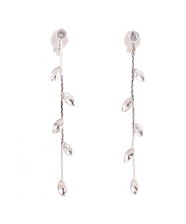 Grace Jun Rhinestone Earrings Pierced