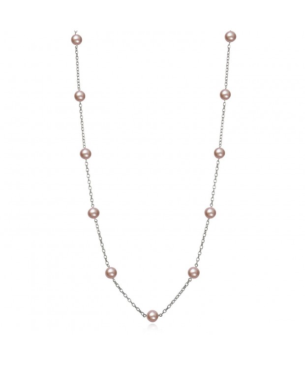 Sterling Cultured Freshwater Station Necklace