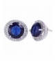 Electroplated Zirconia Sapphire Earrings Jewelry