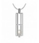 Sterling Cylindrical Pendant Necklace Cultured