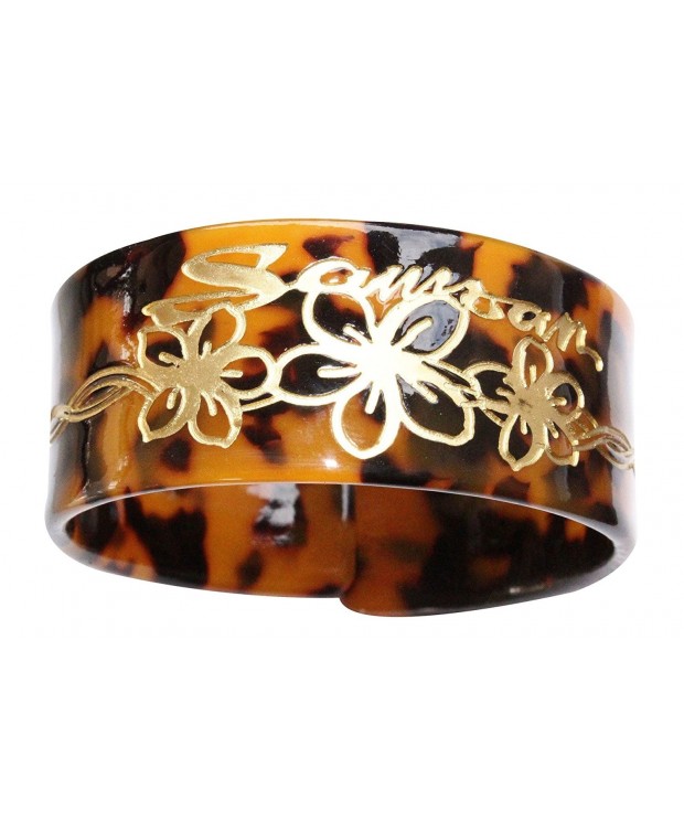 Tortoise style bangle carved design