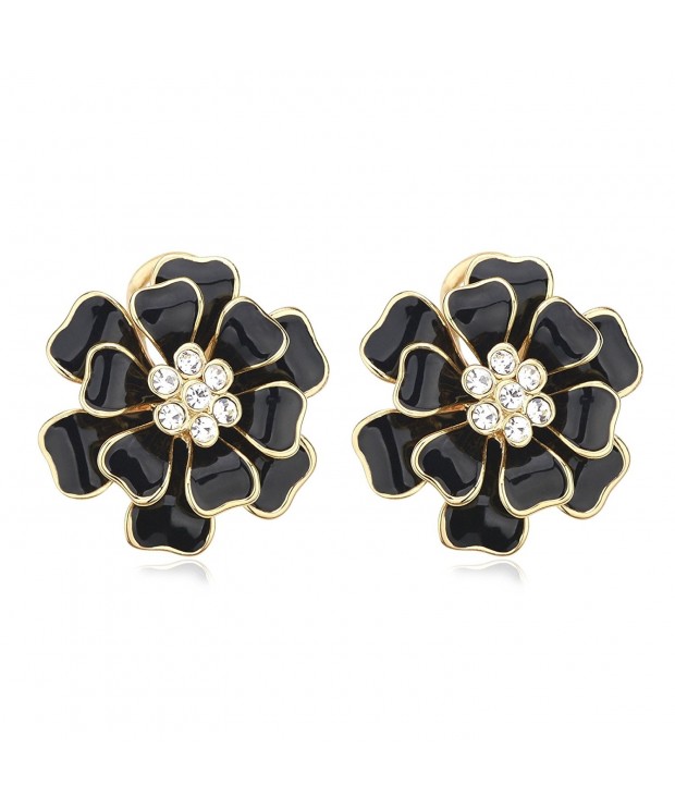 SWEETV Gold Plated Push back Earrings