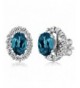 London Topaz Silver Earrings Jackets