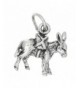 Sterling Silver Oxidized Dimensional Donkey