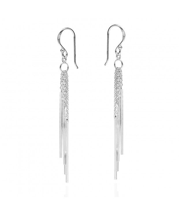 Trendy Stranded Sterling Silver Earrings