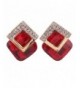 Grace Jun Rhinestone Earrings Piercing