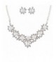 ACCESSORIESFOREVER Wedding Rhinestone Exquisite Necklace