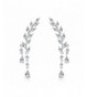 Fettero Crystal Climber Earrings Sliver