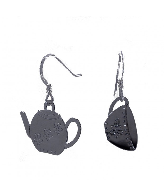 Teapot Teacup Dangle Earrings Made