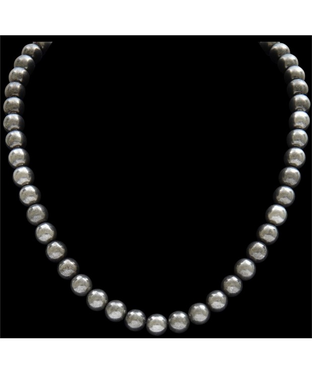 LoulaBelle Silver 10MM Bead Necklace